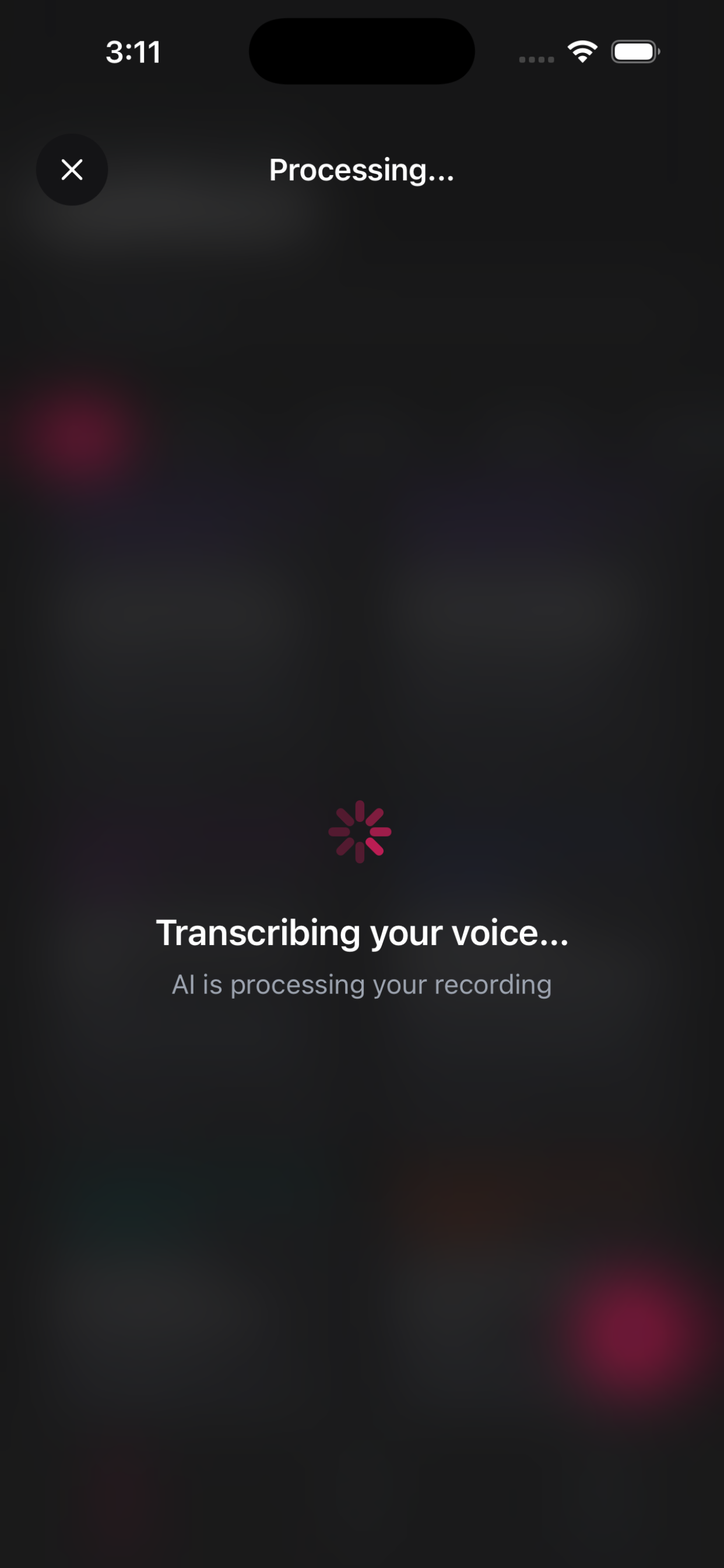 SpillStack Voice Transcription
